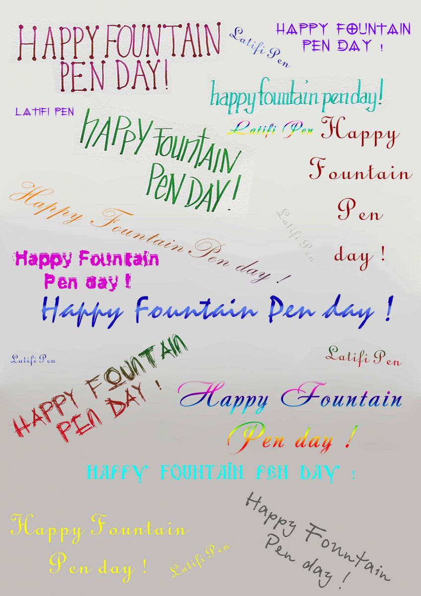 روز جهانی خودنویس مبارک Happy fountain pen day