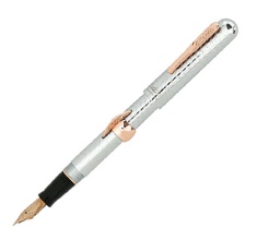 Conklin Crescent Chrome Chased and Rose Gold 125th Ltd Fountain pen