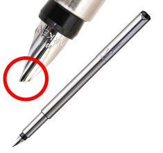 خودنویس خطاطی فارسی پارکر وکتور تمام استیل Parker Vector Stainless Steel Persian/calligraphy Fountain pen