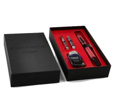 Platinum Curidas Matte Red Fountain Pen Set