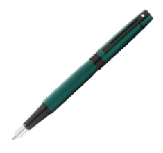 Sheaffer 300 Matte Green Fountain Pen With Black Trims