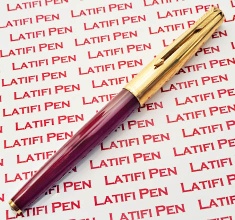 Vintage Parker 61 Rolled Gold Burgundy 12ct Fountain Pen